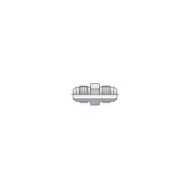 Parker Triple-Lok 37 Deg Flare Straight Union, Male JIC 37 Deg to Male JIC 37 Deg, Steel, HTX 12 HTX-S - main